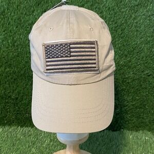 Military Style Rothco American flag patch hat Adjustable W/ Pack'n Heat Patch